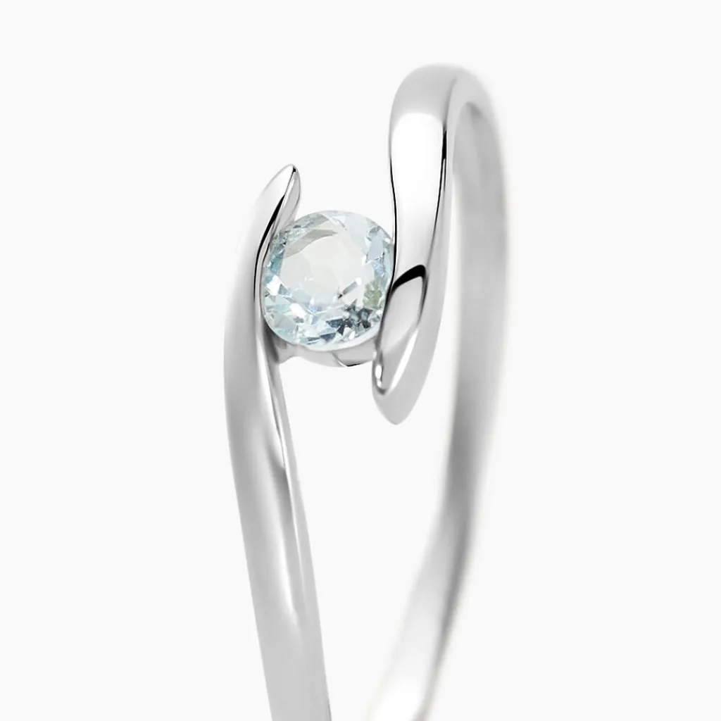 Histoire d'Or Bague Tiphaine Or Blanc Topaze Discount