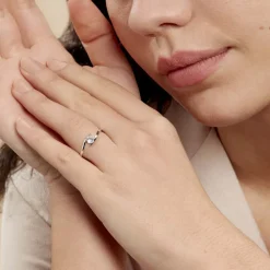 Histoire d'Or Bague Tiphaine Or Blanc Topaze Discount