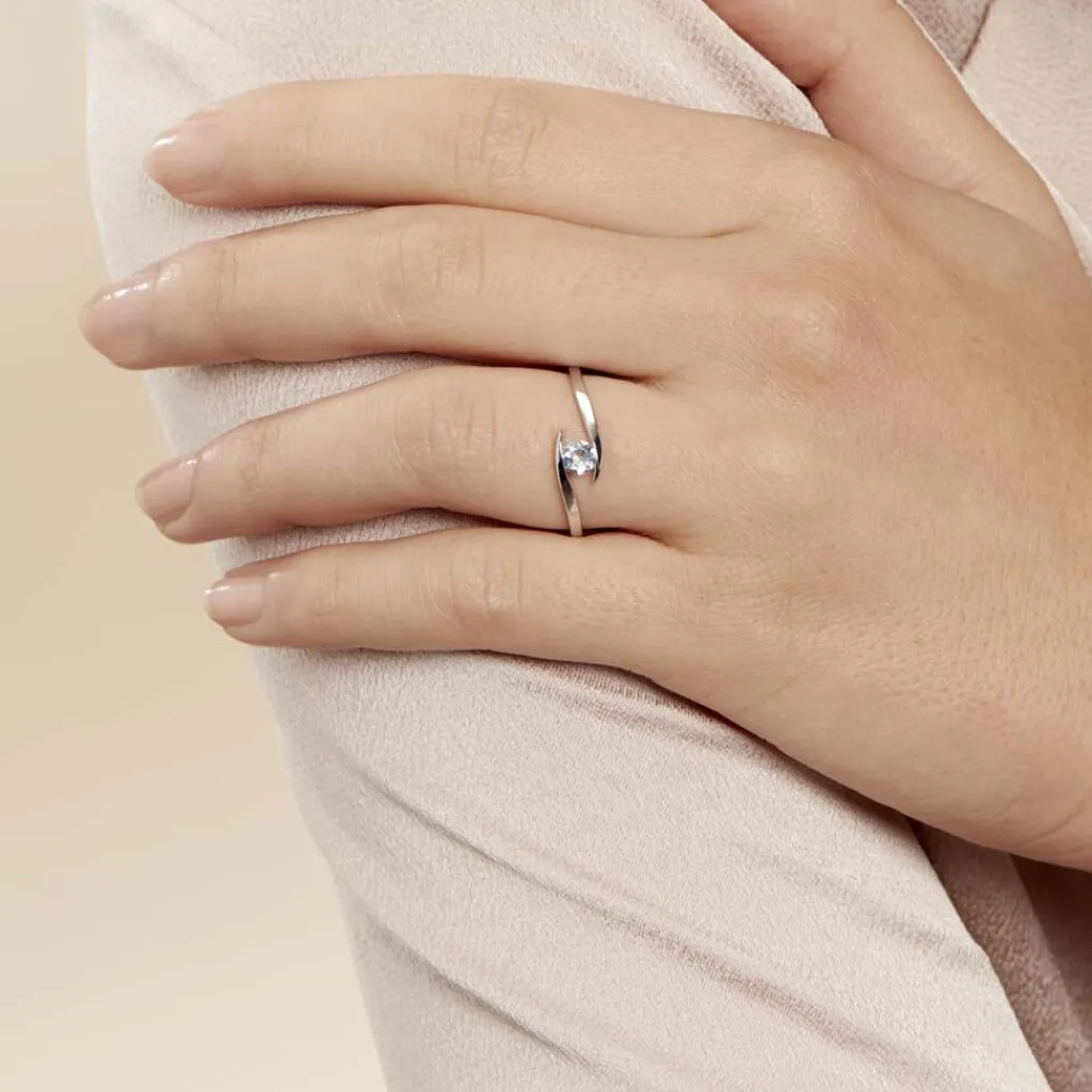 Histoire d'Or Bague Tiphaine Or Blanc Topaze Discount