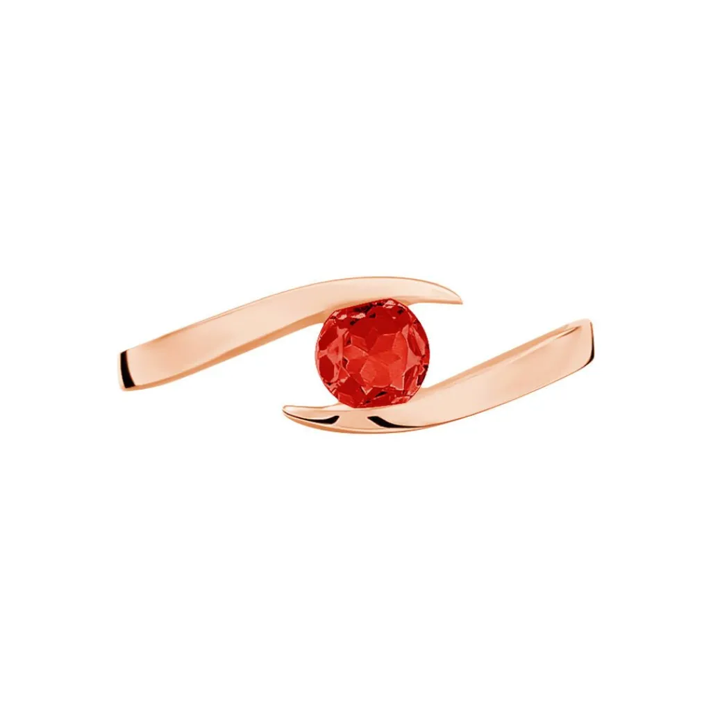 Histoire d'Or Bague Tiphaine Or Rose Rubis Best