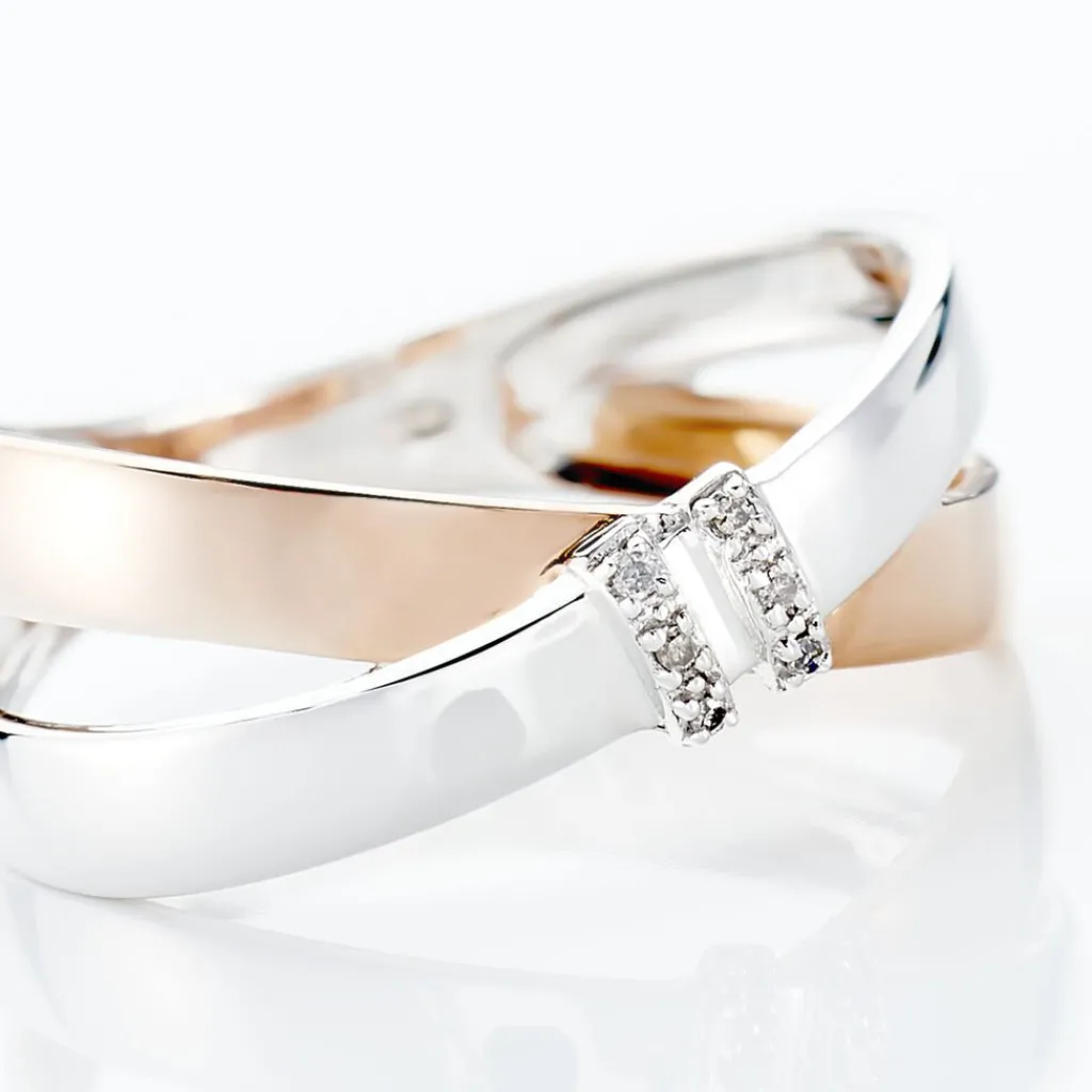 Histoire d'Or Bague Tonnia Or Bicolore Diamant Outlet