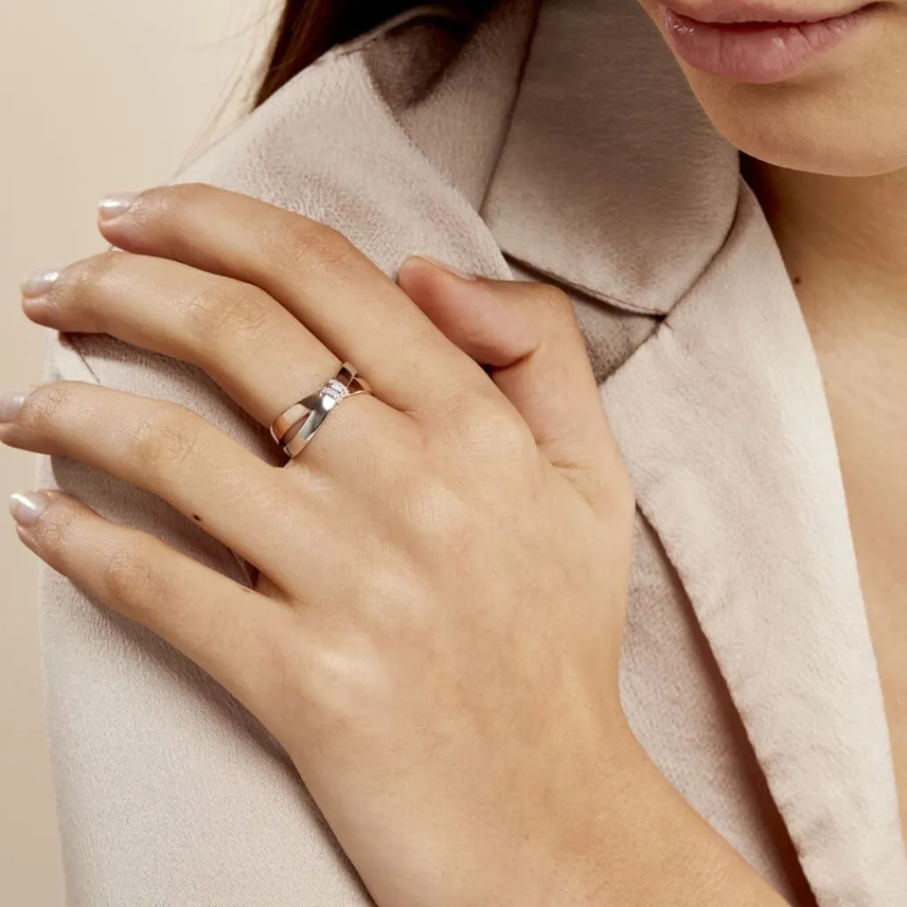 Histoire d'Or Bague Tonnia Or Bicolore Diamant Outlet