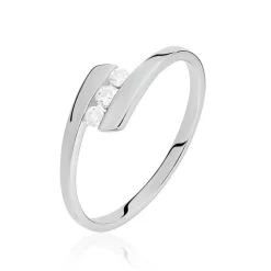 Histoire d'Or Bague Trilogie Or Blanc Diamant Sale