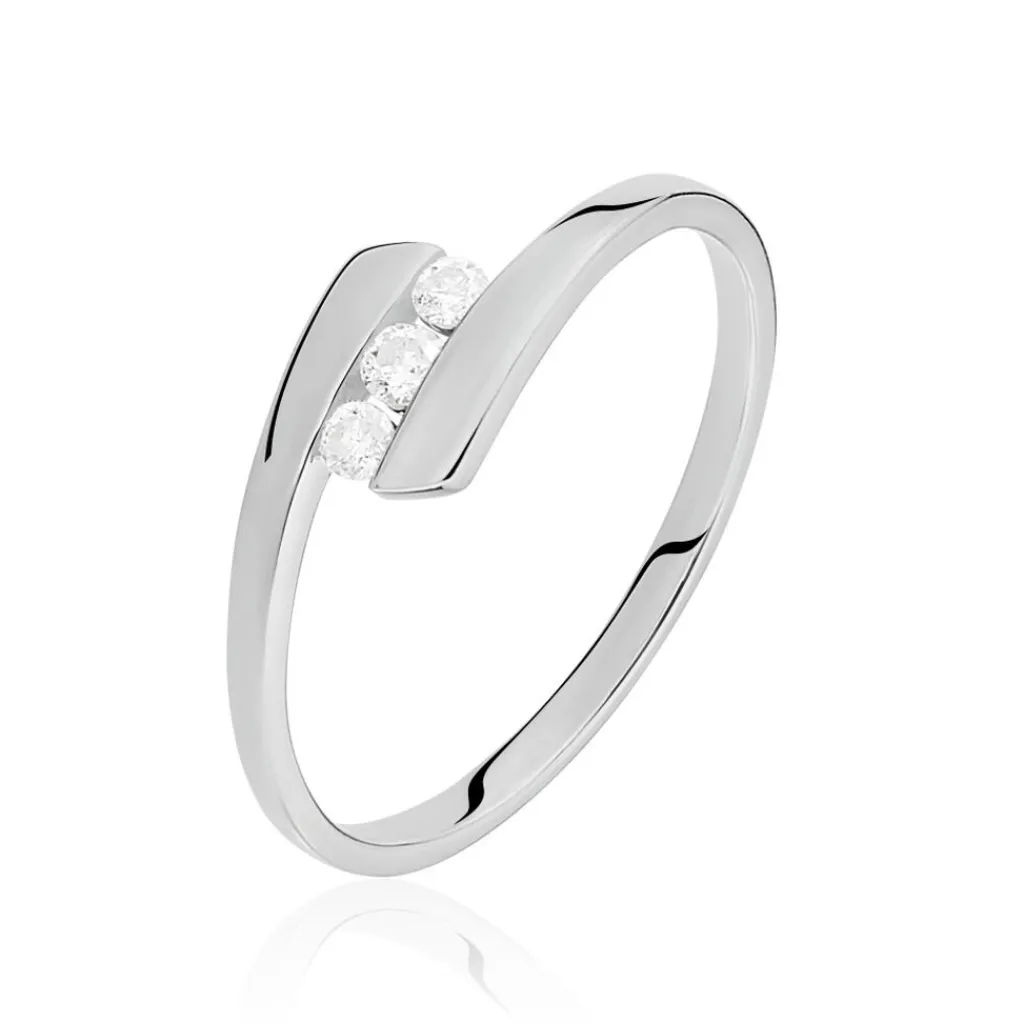 Histoire d'Or Bague Trilogie Or Blanc Diamant Sale
