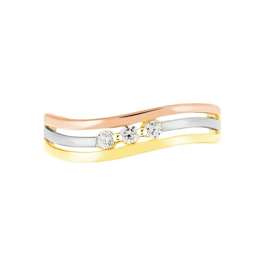 Histoire d'Or Bague Troyen Or Tricolore Diamant Online