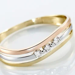 Histoire d'Or Bague Troyen Or Tricolore Diamant Online