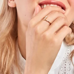 Histoire d'Or Bague Tryphena Or Jaune Diamant Synthétique Discount