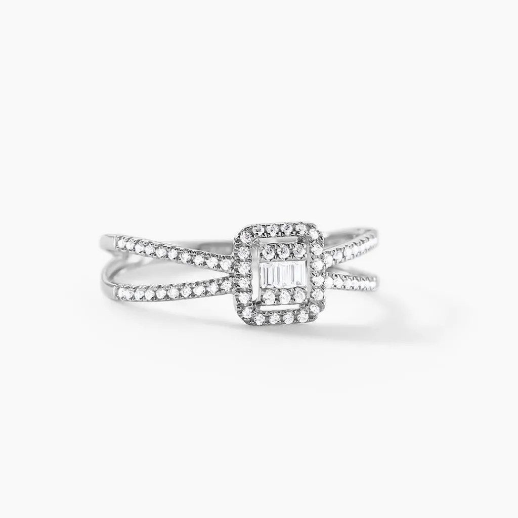 Histoire d'Or Bague Twila Or Blanc Oxyde De Zirconium Outlet