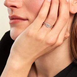 Histoire d'Or Bague Twila Or Blanc Oxyde De Zirconium Outlet