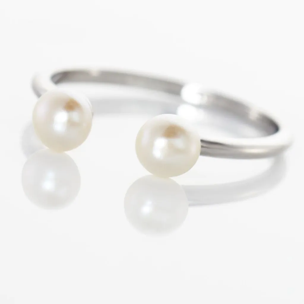 Histoire d'Or Bague Ull Argent Blanc Perle De Culture Sale