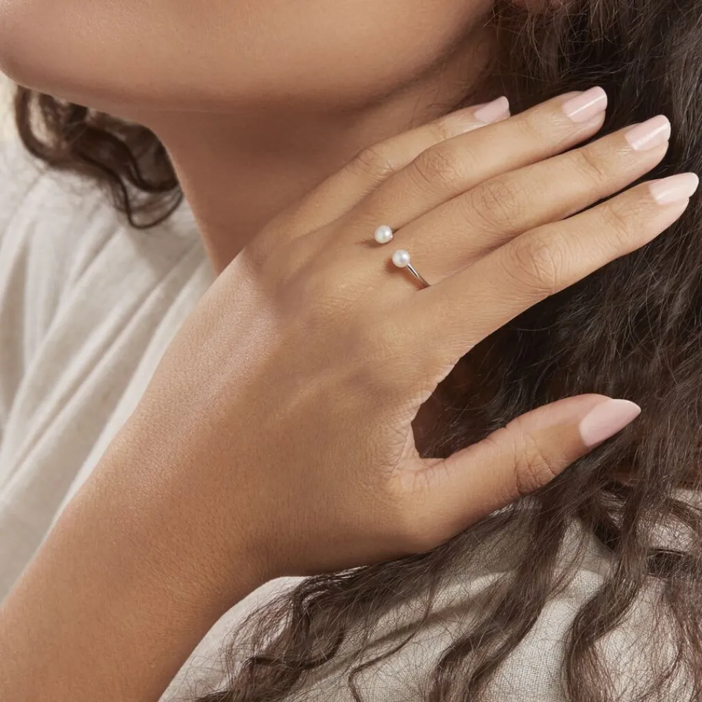 Histoire d'Or Bague Ull Argent Blanc Perle De Culture Sale
