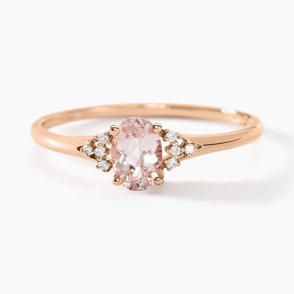 Histoire d'Or Bague Urbaine Or Rose Morganite Et Oxyde De Zirconium Best