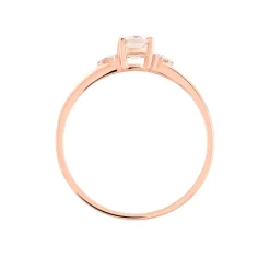 Histoire d'Or Bague Urbaine Or Rose Morganite Et Oxyde De Zirconium Best