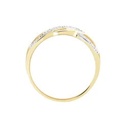 Histoire d'Or Bague Vaguelette or jaune diamant