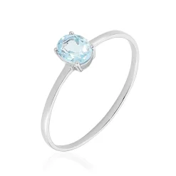 Histoire d'Or Bague Valentino Or Blanc Topaze or blanc topaze bleu sky Clearance