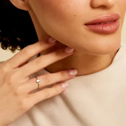 Histoire d'Or Bague Valentino Or Blanc Topaze or blanc topaze bleu sky Clearance