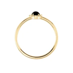 Histoire d'Or Bague Vintage Love Plaqué Or Jaune Agate plaqué or jaune agate noir Sale