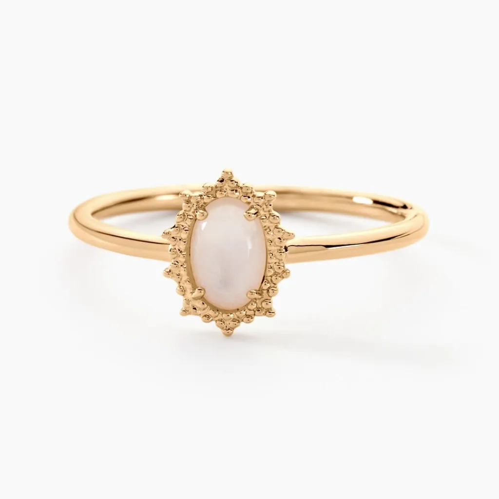 Histoire d'Or Bague Vintage Love Plaqué Or Jaune Pierre De Lune plaqué or jaune pierre de lune blanc