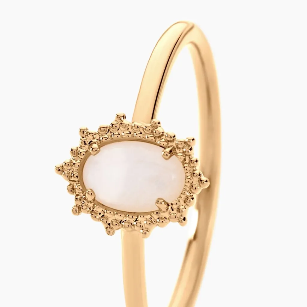 Histoire d'Or Bague Vintage Love Plaqué Or Jaune Pierre De Lune plaqué or jaune pierre de lune blanc