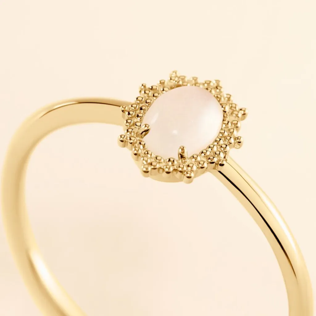 Histoire d'Or Bague Vintage Love Plaqué Or Jaune Pierre De Lune plaqué or jaune pierre de lune blanc