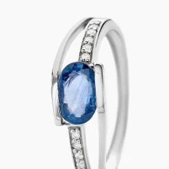 Histoire d'Or Bague Viyan Or Blanc Saphir Et Diamant Discount