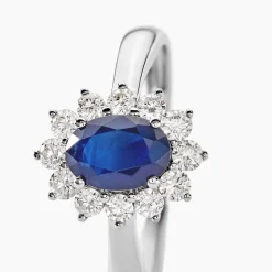 Histoire d'Or Bague Vladimir Or Blanc Saphir Diamants Outlet