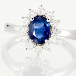 Histoire d'Or Bague Vladimir Or Blanc Saphir Diamants Outlet