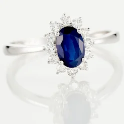 Histoire d'Or Bague Vladimir Or Blanc Saphir Diamants New