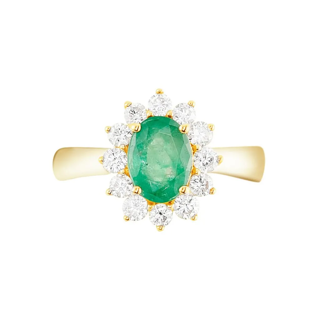 Histoire d'Or Bague Vladimir Diamants or jaune emeraude Online