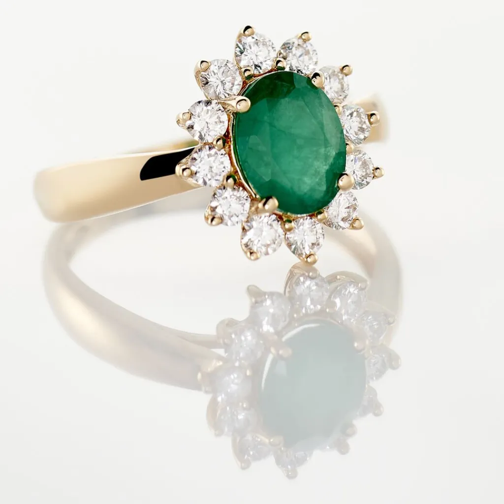 Histoire d'Or Bague Vladimir Diamants or jaune emeraude Online