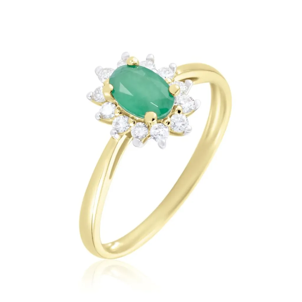 Histoire d'Or Bague Vladimir Or Jaune Emeraude Diamants or jaune emeraude Hot