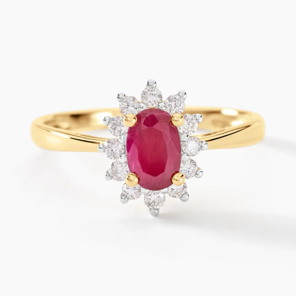 Histoire d'Or Bague Vladimir Diamants or jaune rubis Online