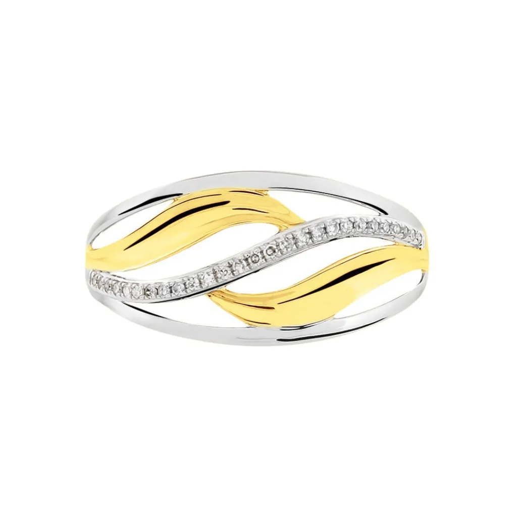 Histoire d'Or Bague Volcania Or Bicolore Diamant Best