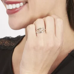 Histoire d'Or Bague Volcania Or Bicolore Diamant Best