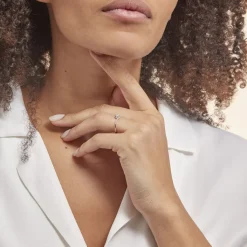 Histoire d'Or Bague Vrille Accompagnee or blanc diamant