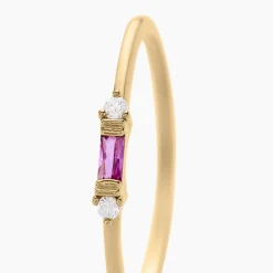 Histoire d'Or Bague Ylonna Plaque Or Jaune Pierre D'imitation Oxyde De Zirconium plaque or dore pierre d'imitation fuschia Best