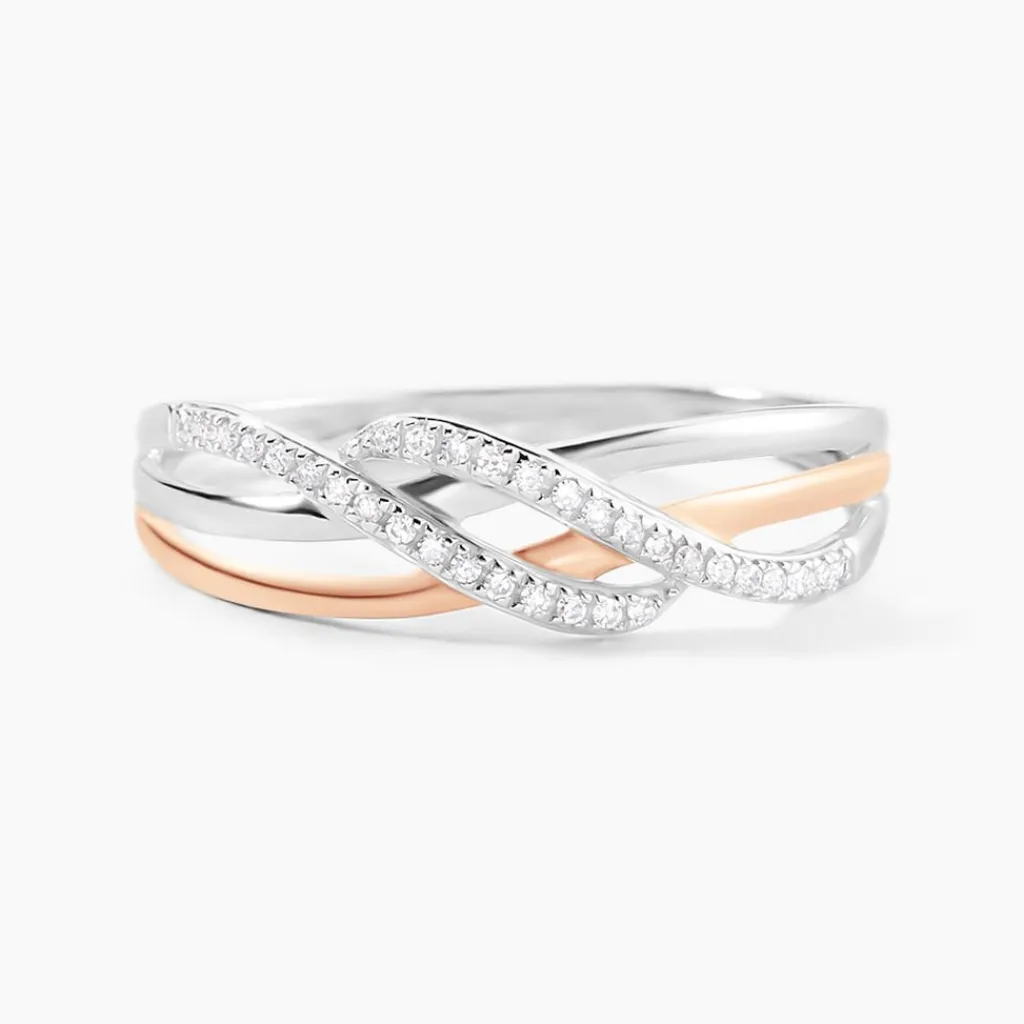 Histoire d'Or Bague Zinna Or Bicolore Diamant New