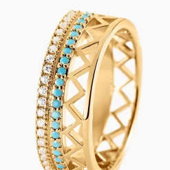 Histoire d'Or Bague Zoila Plaqué Or Jaune Oxyde De Zirconium Best