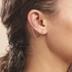 Histoire d'Or Bijou D'oreille Plaqué Or Maurizio Oxydes De Zirconium Online