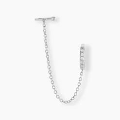 Histoire d'Or Bijou D'oreille Unitaire Argent Blanc Haim Oxydes De Zirconim New