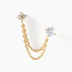 Histoire d'Or Bijou D'oreille Unitaire Aspen Or Jaune Oxyde De Zirconium Best