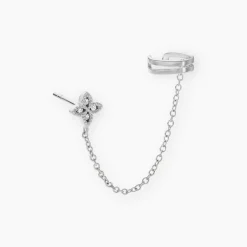 Histoire d'Or Bijou D'oreille Unitaire Argent Blanc Heh Oxydes De Zirconium Clearance