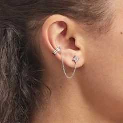 Histoire d'Or Bijou D'oreille Unitaire Argent Blanc Heh Oxydes De Zirconium Clearance