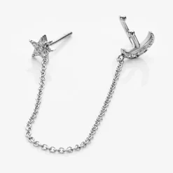 Histoire d'Or Bijou D'oreille Unitaire Argent Blanc Aulay Oxydes De Zirconium