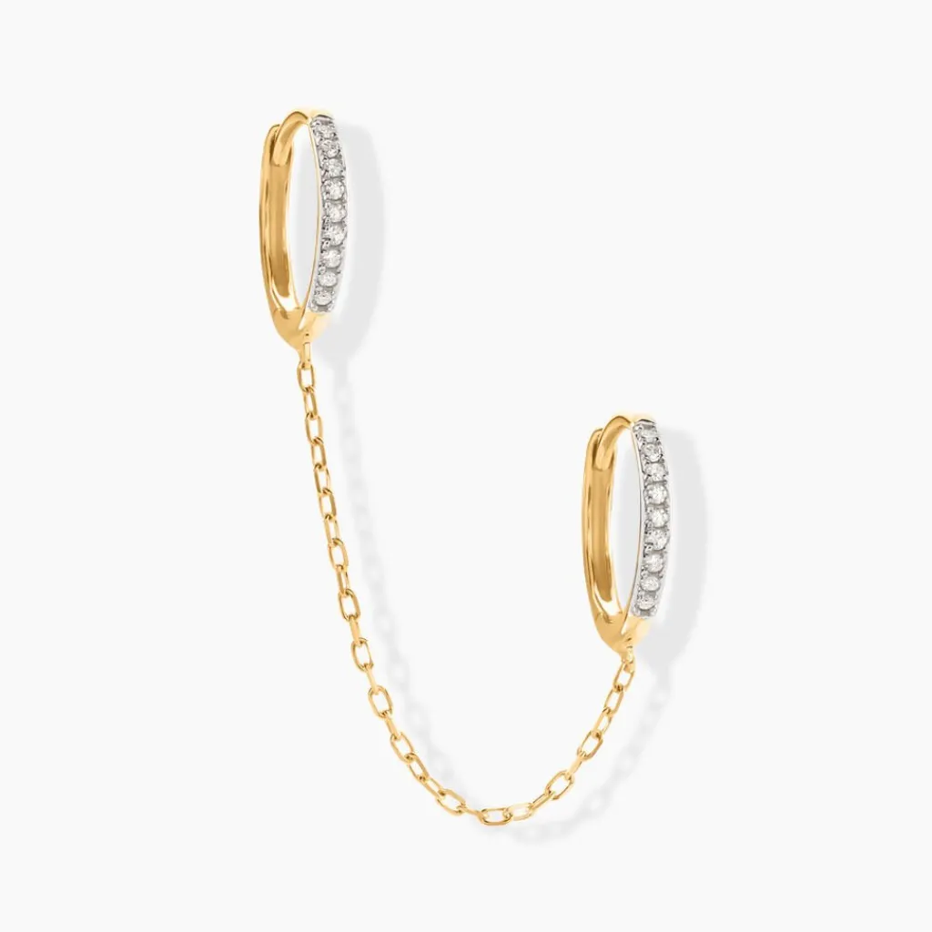 Histoire d'Or Bijou D'oreille Unitaire Feliciano Or Jaune Diamant