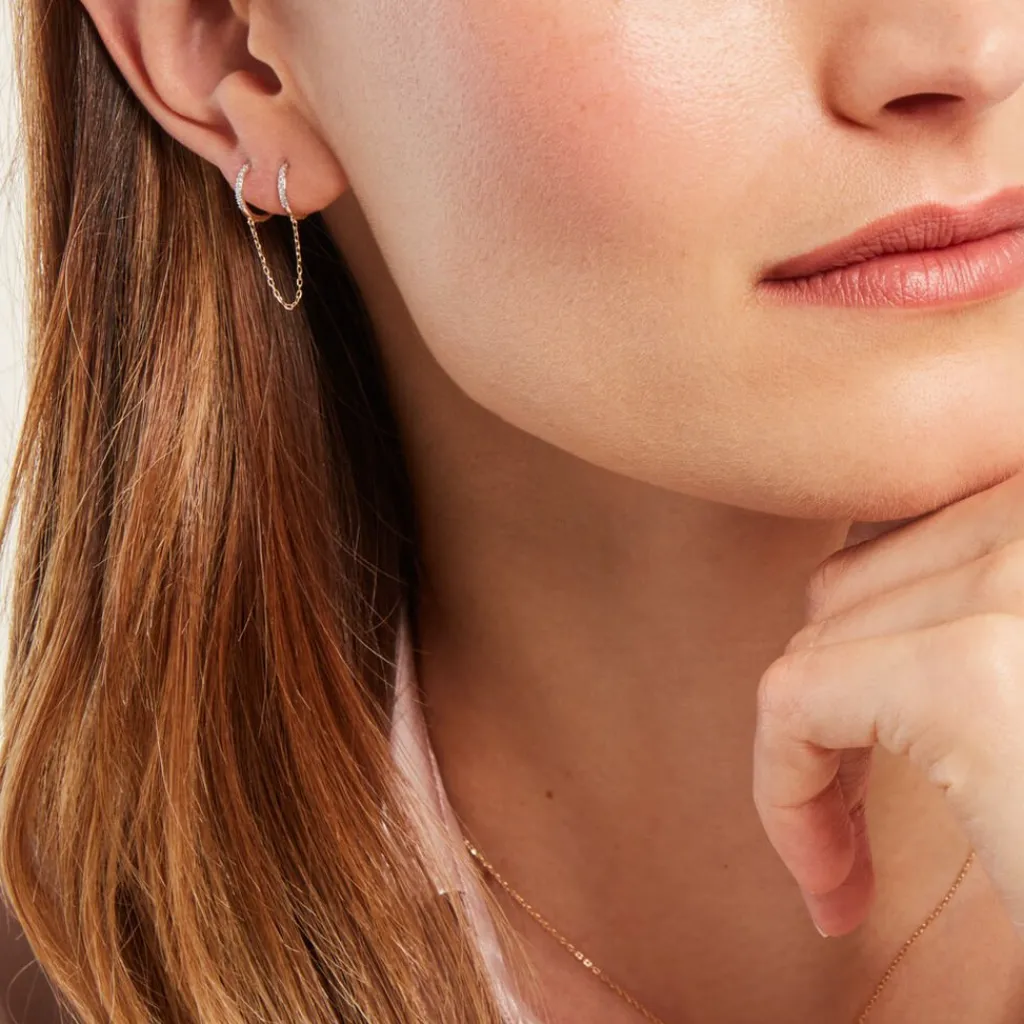 Histoire d'Or Bijou D'oreille Unitaire Feliciano Or Jaune Diamant