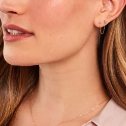 Histoire d'Or Bijou D'oreille Unitaire Godric Or Jaune Diamant Online