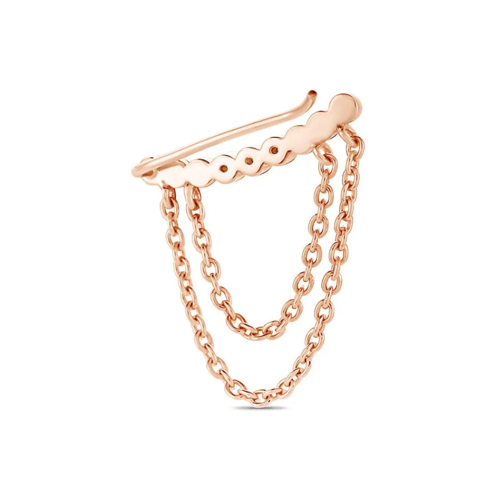 Histoire d'Or Bijou D'oreille Unitaire Katelyn Argent Rose Oxyde De Zirconium Outlet