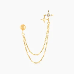 Histoire d'Or Bijou D'oreille Unitaire Mikko Or Jaune Oxyde De Zirconium Best