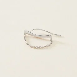 Histoire d'Or Bijou D'oreille Unitaire Parigi Argent Blanc